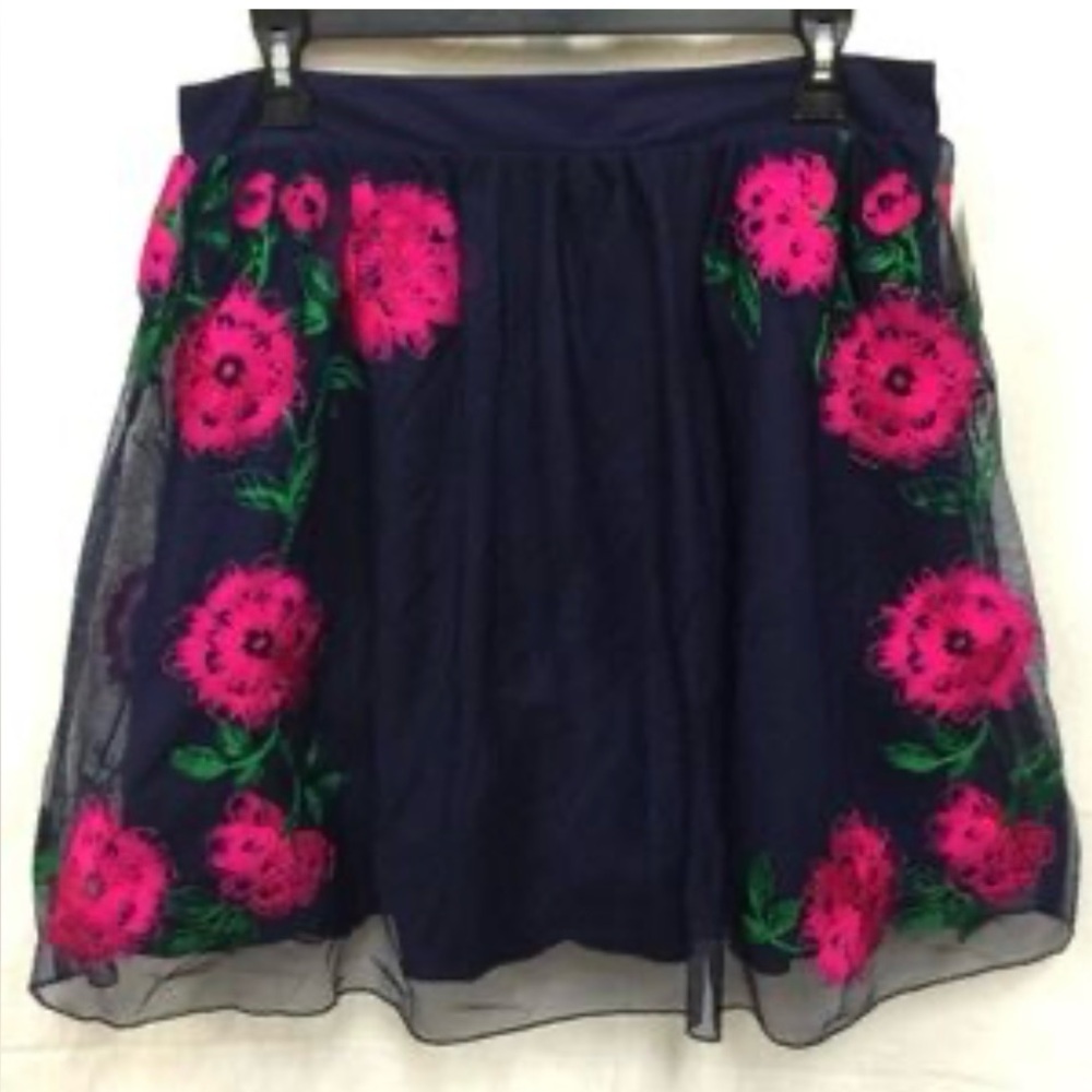 Speechless tulle floral skirt pink and blue size 13
